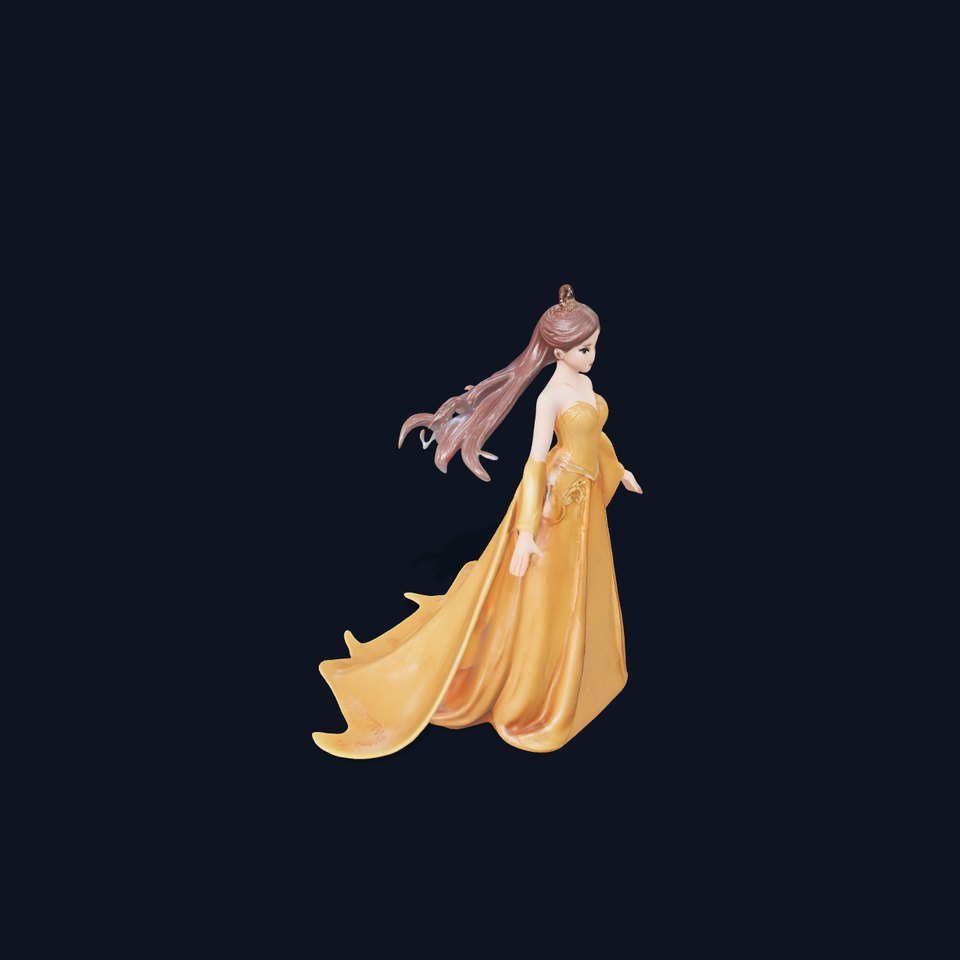 Elegant Princess Character Model Rigged and Animated